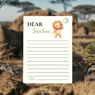 Wild One Lion Sage Time Capsule Note Message Card
