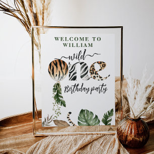 Wild One Modern Gender Neutral first Birthday Poster