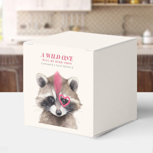 Wild One Mohawk Raccoon Baby Shower Favour Box