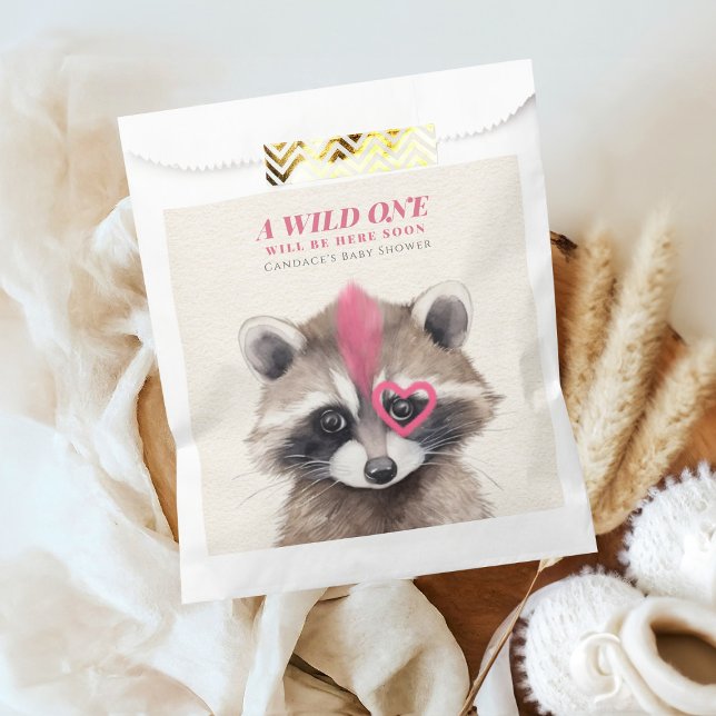 Wild One Mohawk Racoon Baby Shower Favour Bags (Creator Uploaded)
