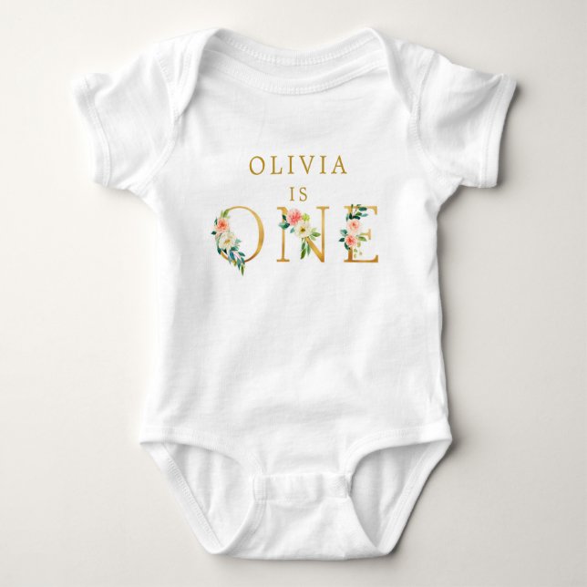 Wild One Onederful 1st Birthday Baby Bodysuit (Front)
