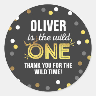 Wild One Party Favour Tag Sticker Seal Wild Party