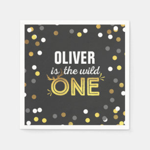 Wild One Party Napkin Modern Wild One Party