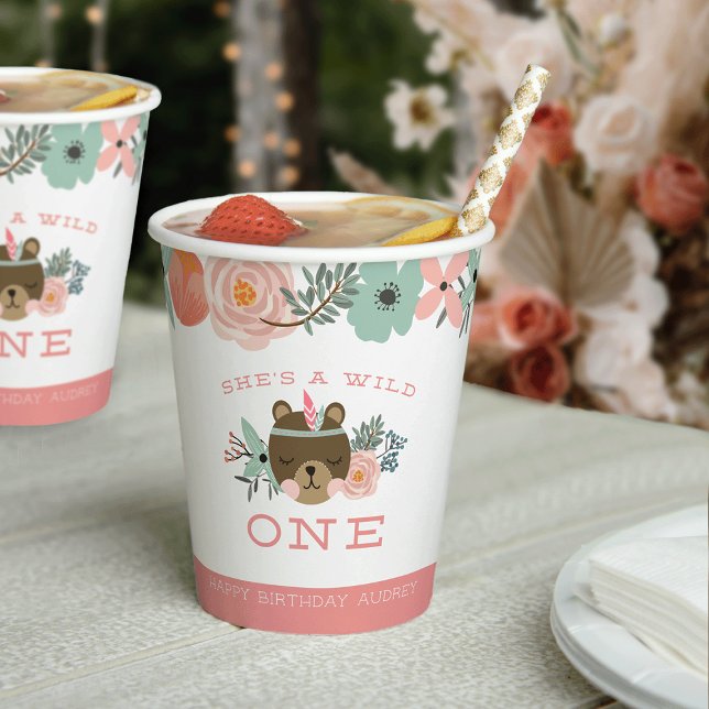 Wild One Personalised First Birthday Paper Cups (Creator Uploaded)