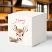 Wild One Pink Spotted Fawn Deer Baby Shower