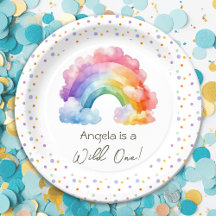 Wild One Rainbow Kids Birthday 