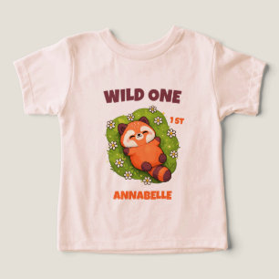 Wild One Red Panda First Birthday Kids