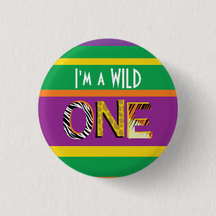 Wild One Safari 1st Birthday Party Kid's 3 Cm Round Badge