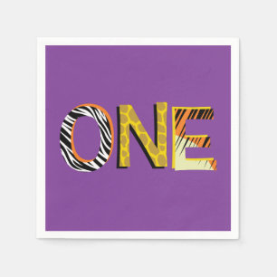 Wild One Safari 1st Birthday Party Kid's Napkin