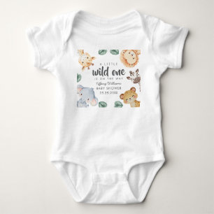Wild One Safari Animal Baby Shower Decor Bodysuit