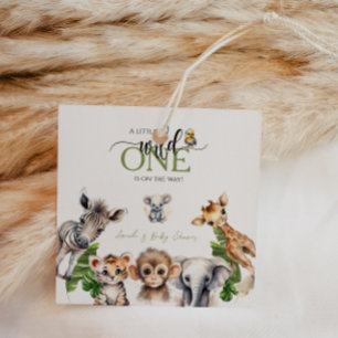 Wild One Safari Animal Jungle Baby Shower Favour Tags