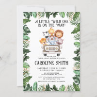 Wild One Safari Animal Tropical Jungle Baby Shower