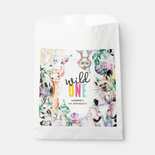Wild One Safari Animals 1st Birthday Favour Bags