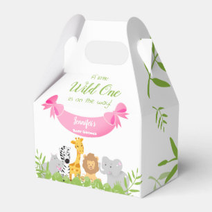 Wild One Safari Animals Baby Shower Girl Favour Bo Favour Box