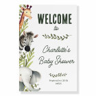 Wild One Safari Animals Baby Shower Welcome