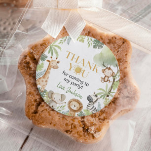 Wild One Safari Animals Birthday Classic Round Sticker