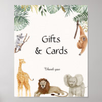 Wild One Safari Animals Gifts & Cards Poster