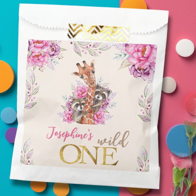 Wild one safari animals kids birthday party favour bags (Creator Uploaded)