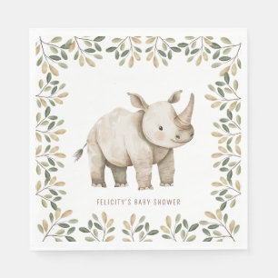 Wild One Safari Animals Neutral Baby Shower Napkin