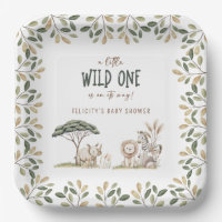 Wild One Safari Animals Neutral Baby Shower