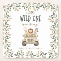 Wild One Safari Animals Neutral Baby Shower