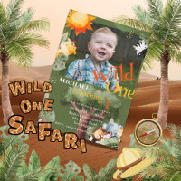 Wild One Safari Animals Photo Birthday Party