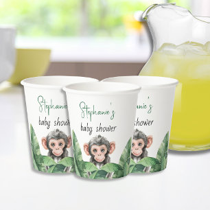 Wild One Safari Baby Animals Baby Shower Paper Cups