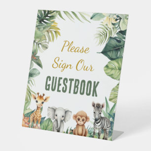 Wild One Safari Baby Shower Guestbook Sign