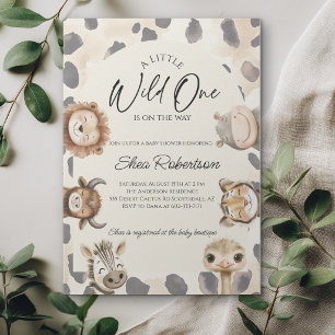 Wild One Safari Baby Shower Invitation