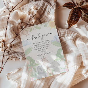 Wild One safari Baby Shower Thank You Card