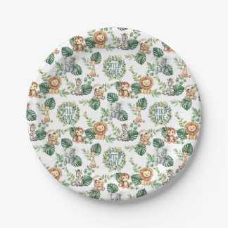 Wild One Safari Birthday Cake Plates