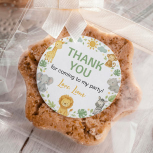 Wild One Safari Birthday Classic Round Sticker