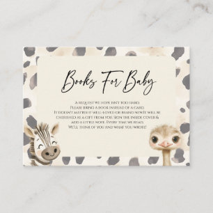 Wild One Safari Books for Baby Enclosure Card