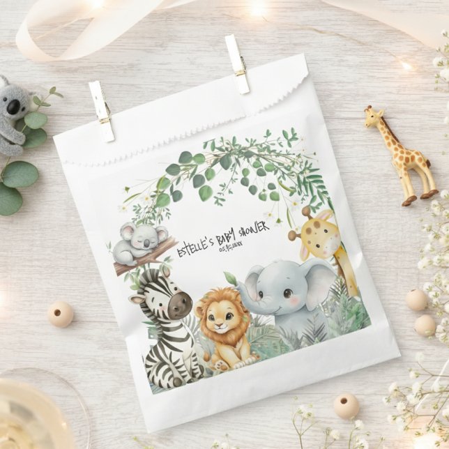 Wild One Safari Cute Jungle Animals Baby Shower  Favour Bags (Creator Uploaded)