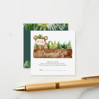 wild one safari diaper raffle ticket