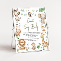 Wild One Safari Don't Say Baby Baby Shower