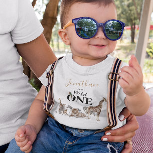 Wild One Safari First Birthday Baby T-Shirt