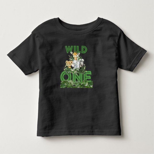 Wild One Safari First Birthday  Toddler T-Shirt (Front)