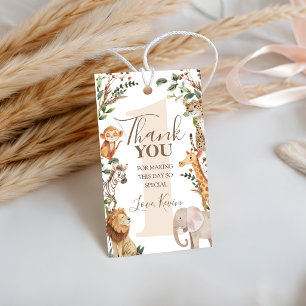 Wild One Safari Jungle Favour Gift Tags