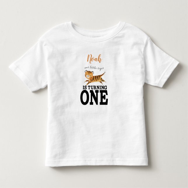 Wild One Safari Jungle Tiger 1st Birthday Toddler T-Shirt (Front)