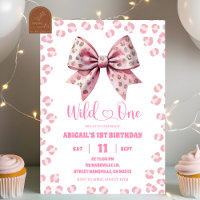 Wild One Safari Pattern Bow 1st Birthday