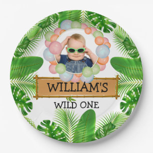 Wild One Safari Photo Paper Plate