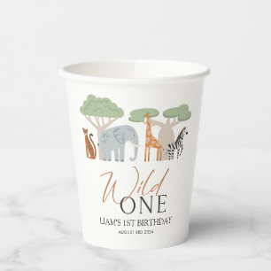 Wild One Safari Theme Party Cups
