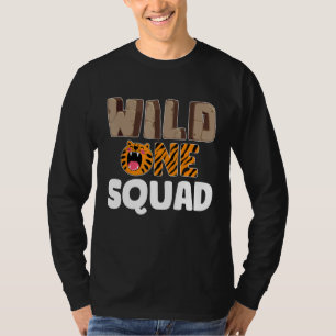 Wild One Squad Zoo Themed 1st Birthday Party T-Shirt