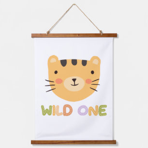 Wild One Tiger Baby Nursery  Hanging Tapestry