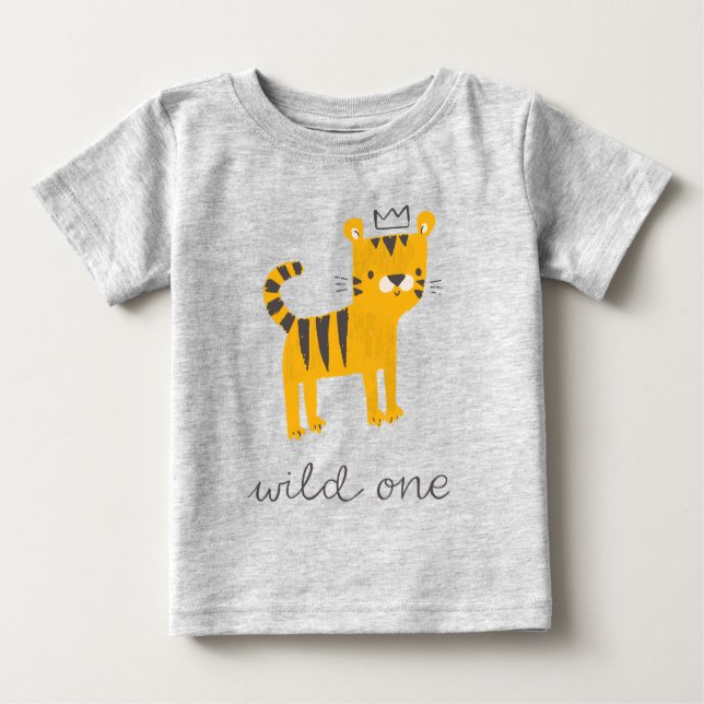 Wild One Tiger Cat Baby T-Shirt (Front)