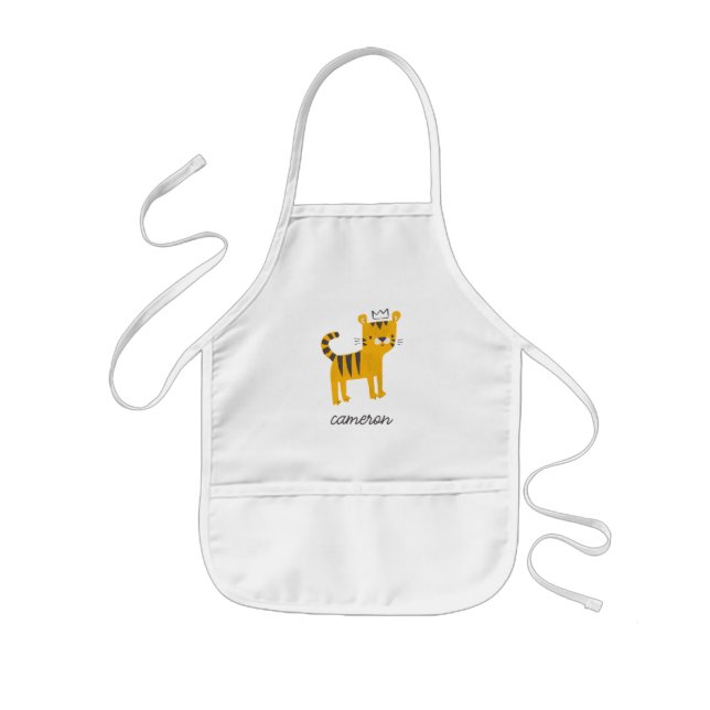 Wild One Tiger Cat Kids Apron (Front)