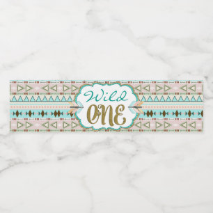 Wild One Tribal 1st Birthday Water Bottle Labels