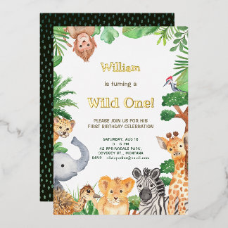 Wild One Whimsical Jungle Safari Camping Birthday