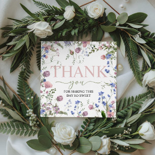 Wild One Wildflower Birthday Favor Tags